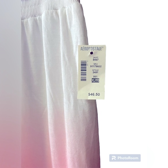 AEROPOSTALE Long Skirt NWT XL White Pink Fade - Picture 3 of 6